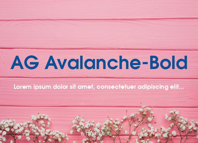AG Avalanche-Bold example