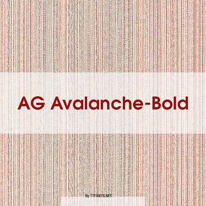 AG Avalanche-Bold example