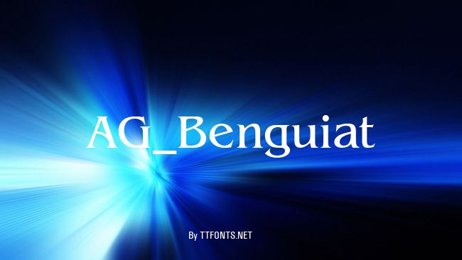 AG_Benguiat example