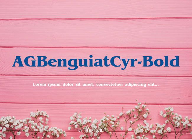 AGBenguiatCyr-Bold example