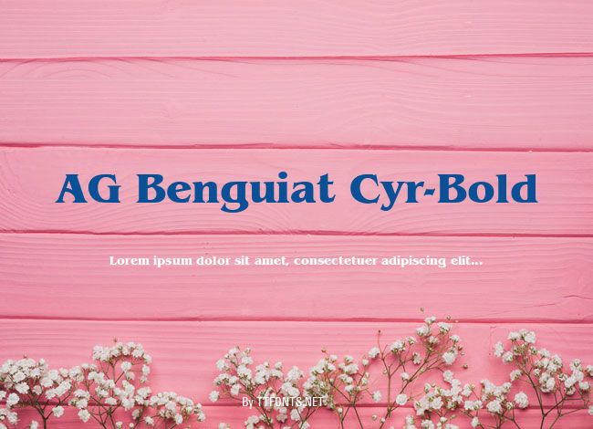 AG Benguiat Cyr-Bold example