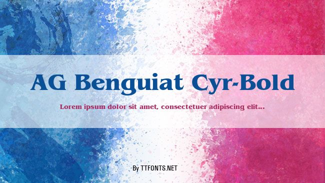 AG Benguiat Cyr-Bold example
