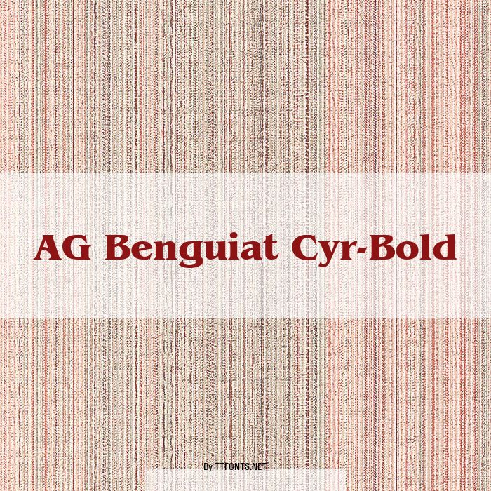 AG Benguiat Cyr-Bold example