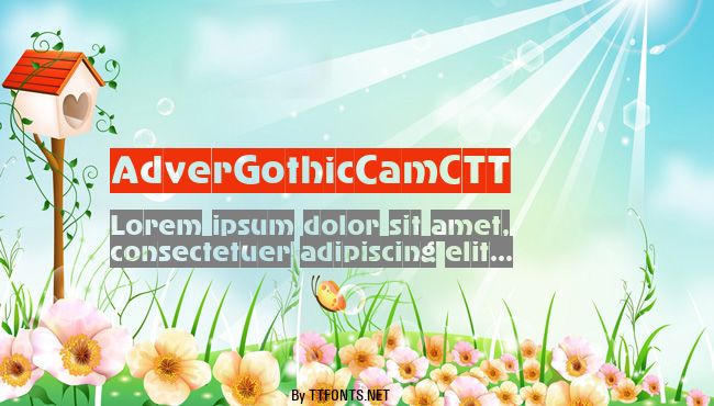 AdverGothicCamCTT example