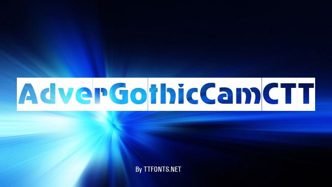 AdverGothicCamCTT example