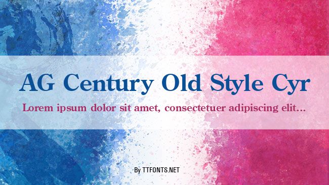 AG Century Old Style Cyr example