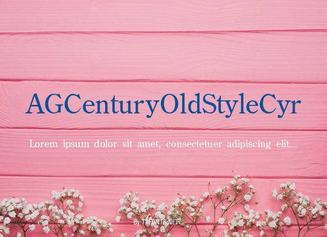 AGCenturyOldStyleCyr example