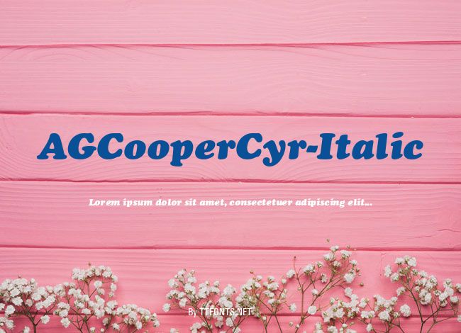 AGCooperCyr-Italic example