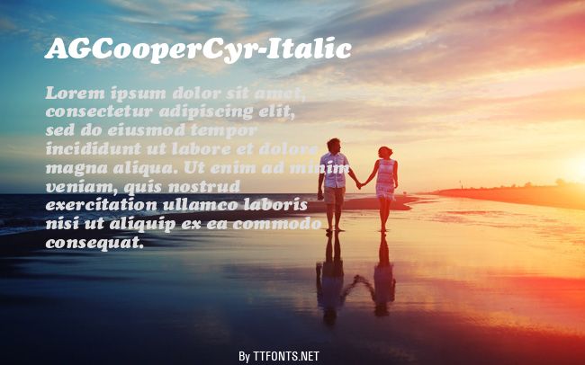 AGCooperCyr-Italic example