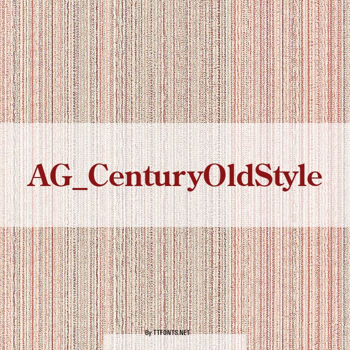 AG_CenturyOldStyle example