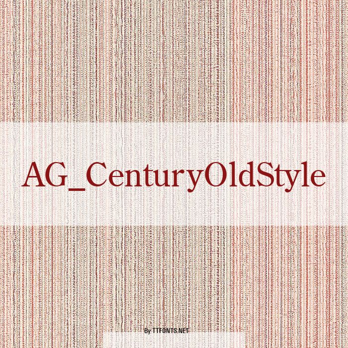 AG_CenturyOldStyle example