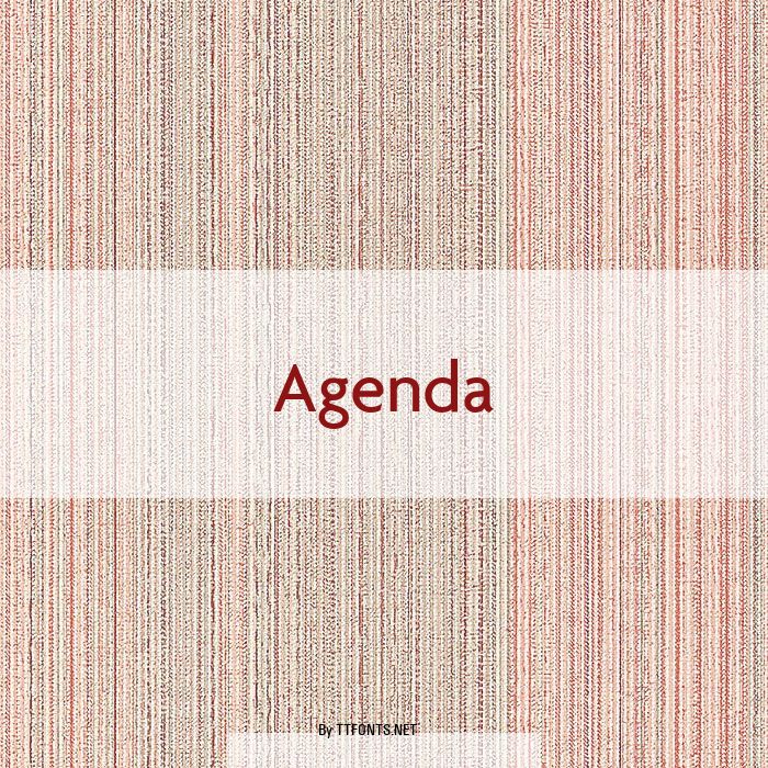 Agenda example