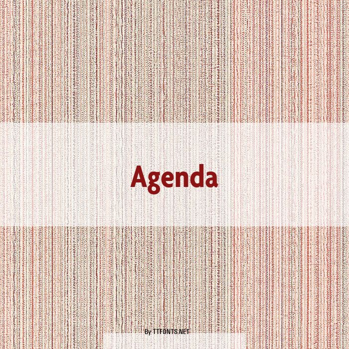 Agenda example