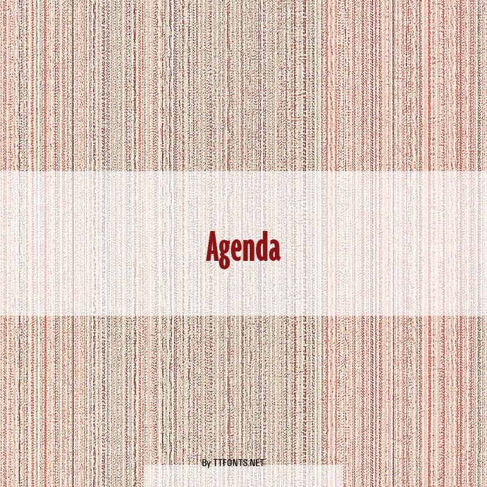 Agenda example