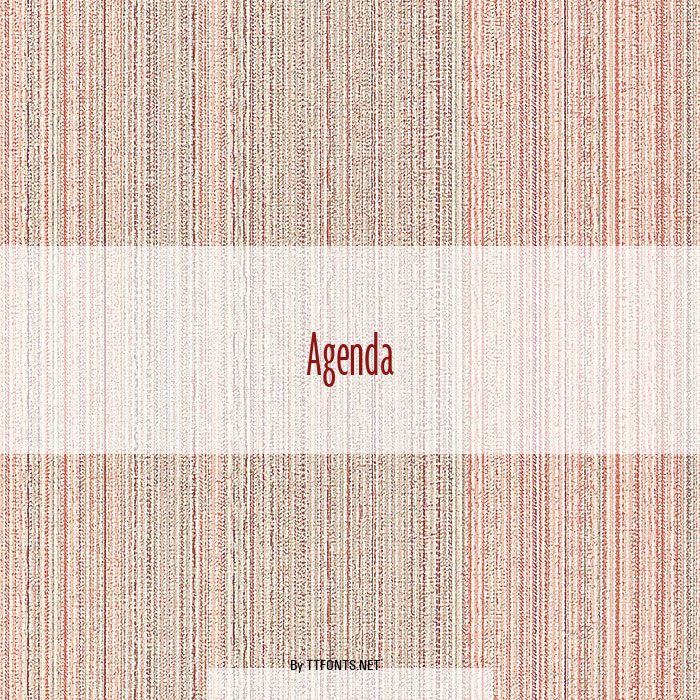 Agenda example