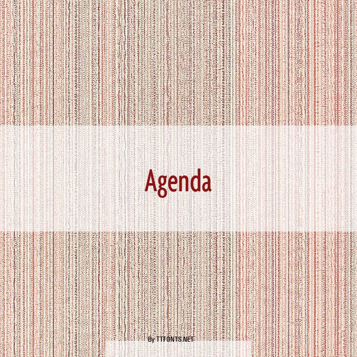 Agenda example
