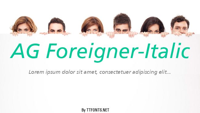 AG Foreigner-Italic example