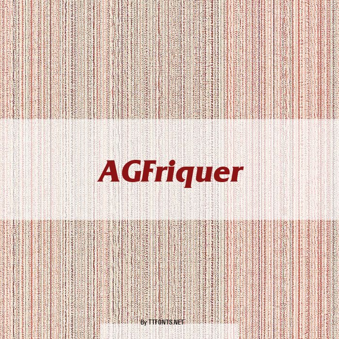AGFriquer example