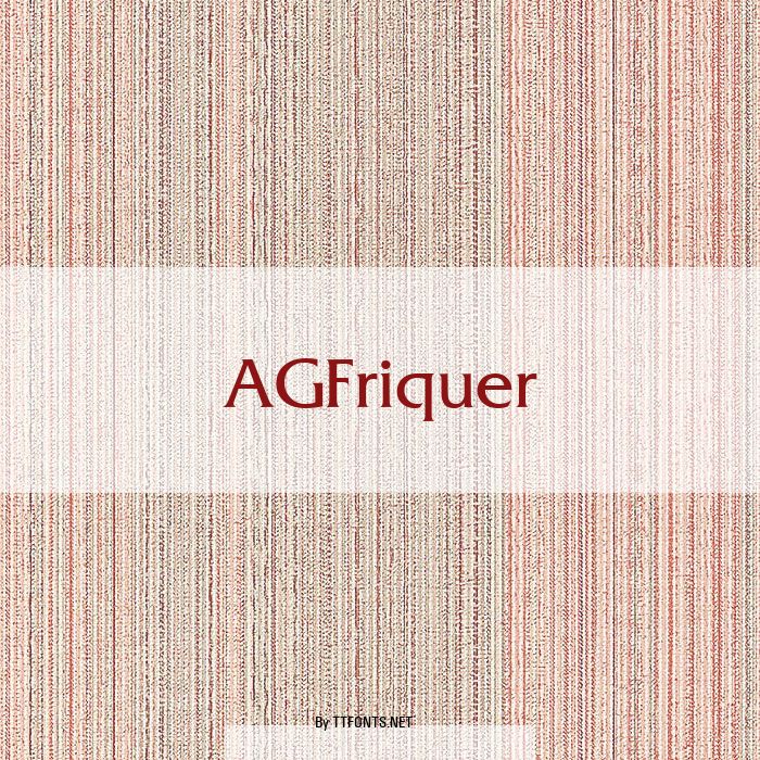 AGFriquer example