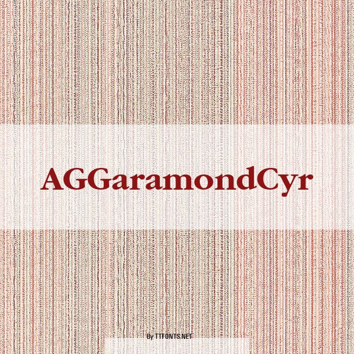 AGGaramondCyr example