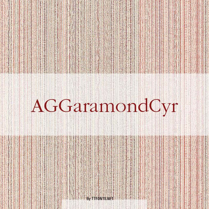 AGGaramondCyr example