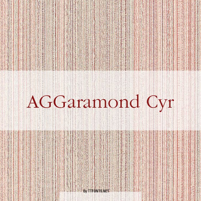 AGGaramond Cyr example