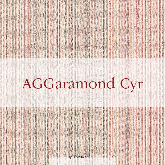 AGGaramond Cyr example