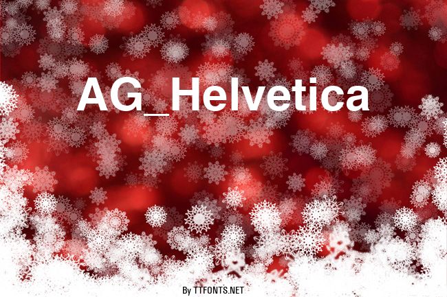 AG_Helvetica example