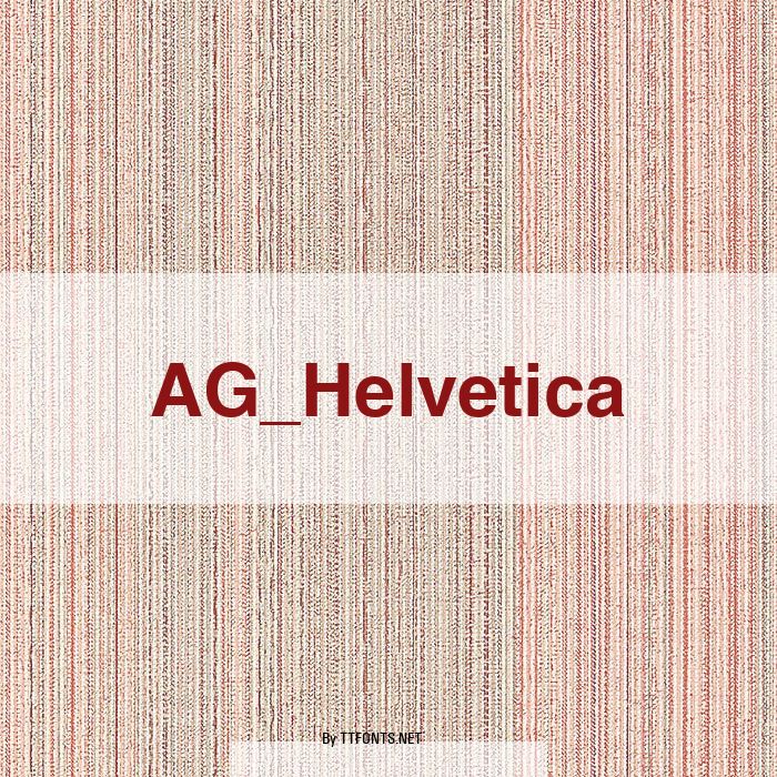 AG_Helvetica example