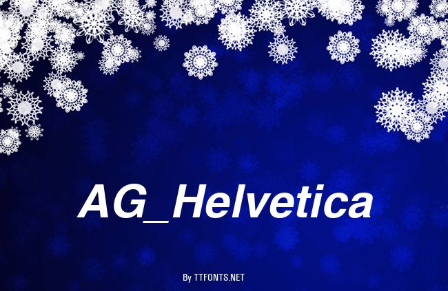 AG_Helvetica example