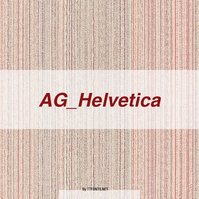 AG_Helvetica example