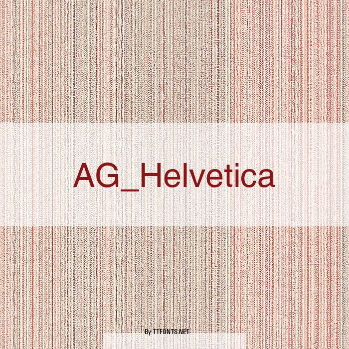 AG_Helvetica example