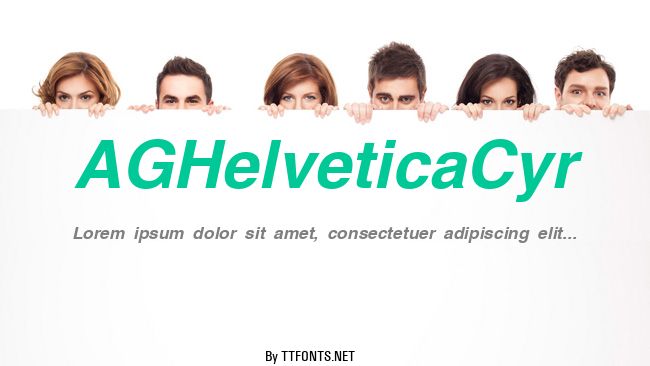 AGHelveticaCyr example