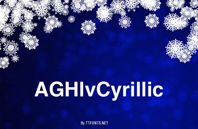 AGHlvCyrillic example