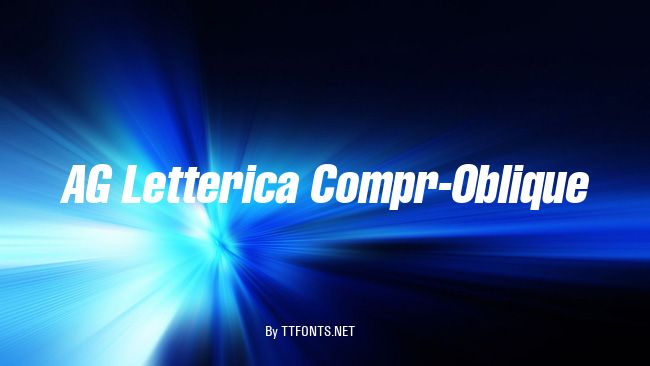 AG Letterica Compr-Oblique example