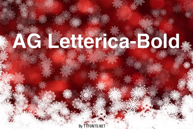 AG Letterica-Bold example