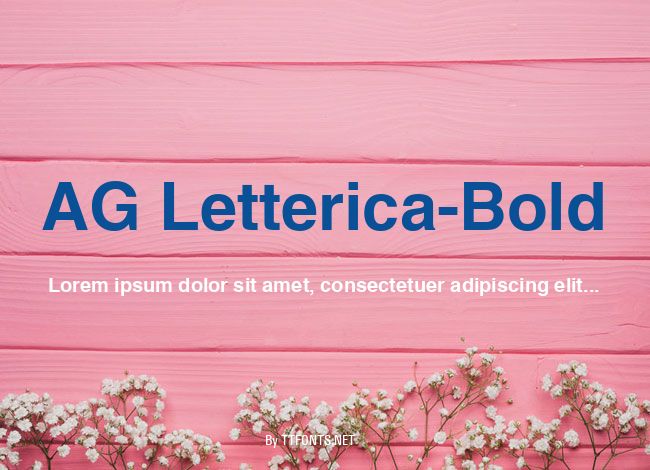 AG Letterica-Bold example