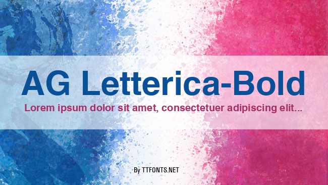 AG Letterica-Bold example