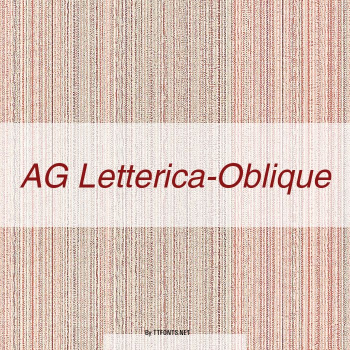 AG Letterica-Oblique example