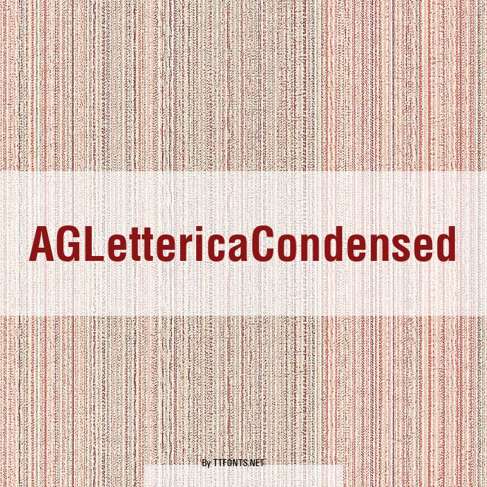 AGLettericaCondensed example