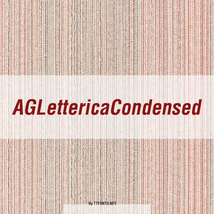 AGLettericaCondensed example