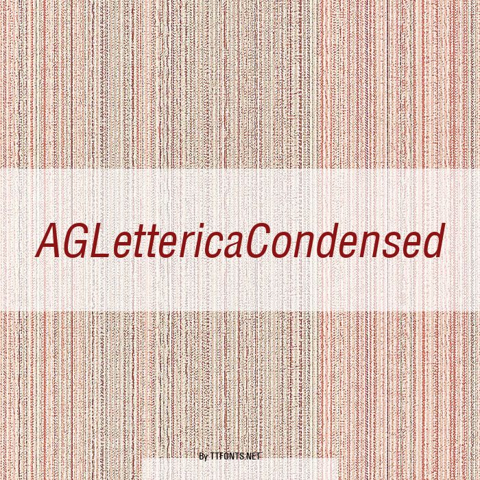 AGLettericaCondensed example