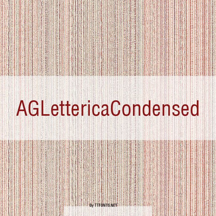 AGLettericaCondensed example