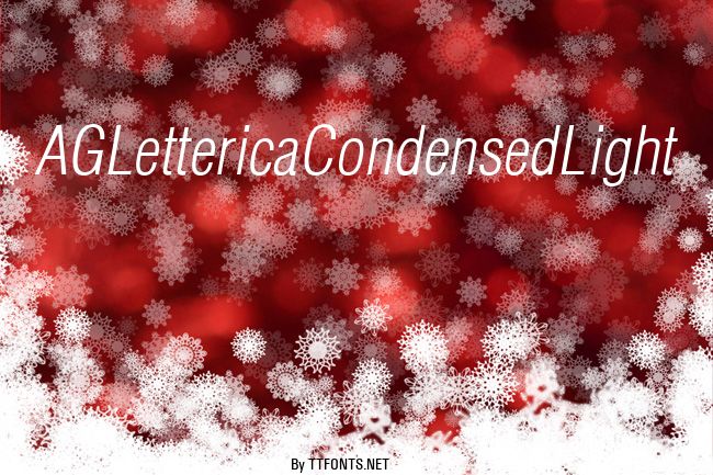 AGLettericaCondensedLight example