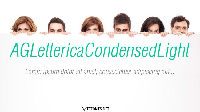 AGLettericaCondensedLight example