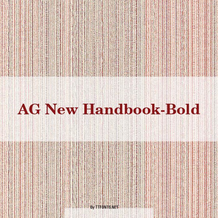 AG New Handbook-Bold example