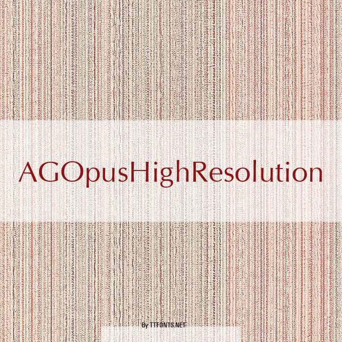 AGOpusHighResolution example