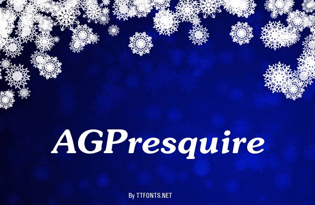 AGPresquire example