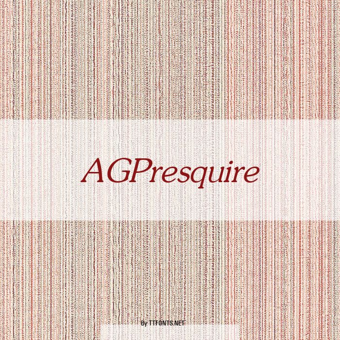 AGPresquire example