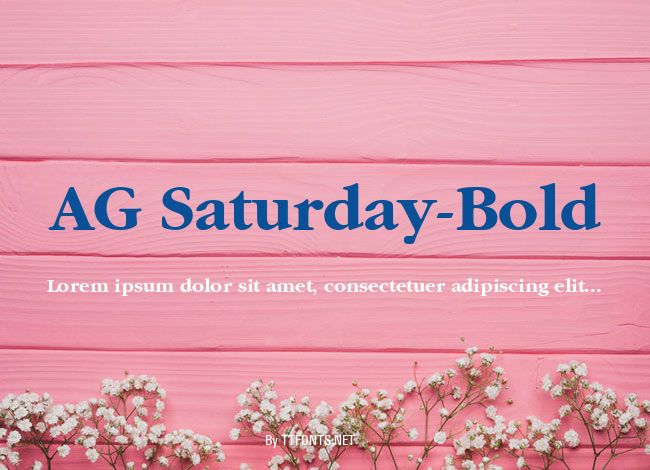 AG Saturday-Bold example